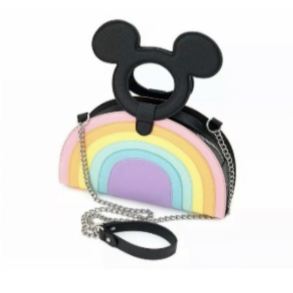 Loungefly x Disney Mickey Mouse Pastel Rainbow Crossbody Bag (No Longer Made) - Picture 4 of 8